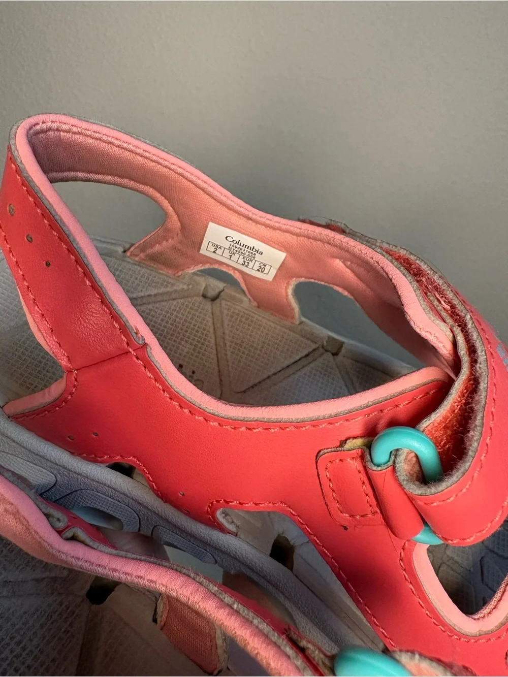 Columbia Kids Coral Pink Adjustable Sport Sandals